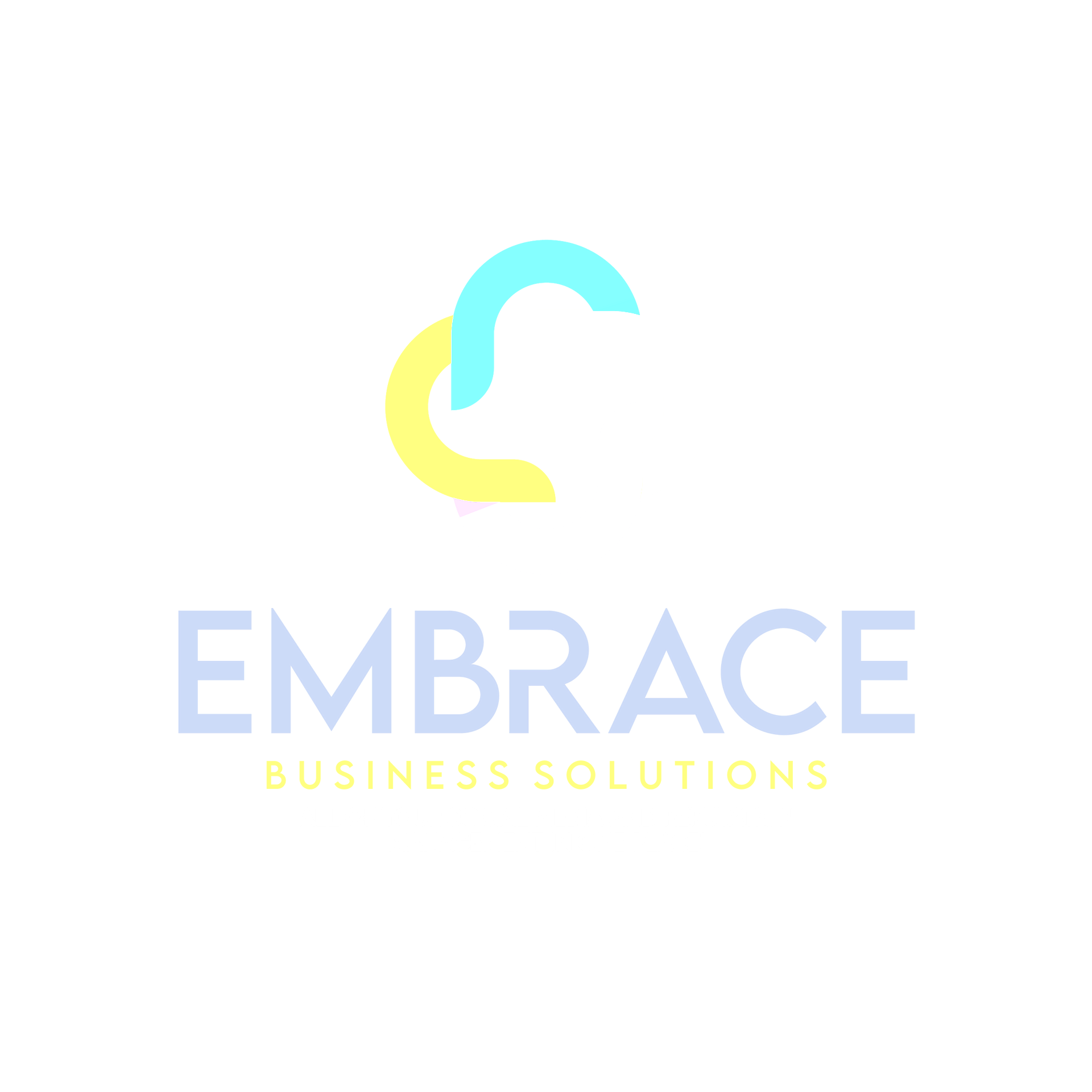 Logo: Two interlocking C shapes (teal and yellow) above 