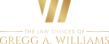 Gold logo on black background