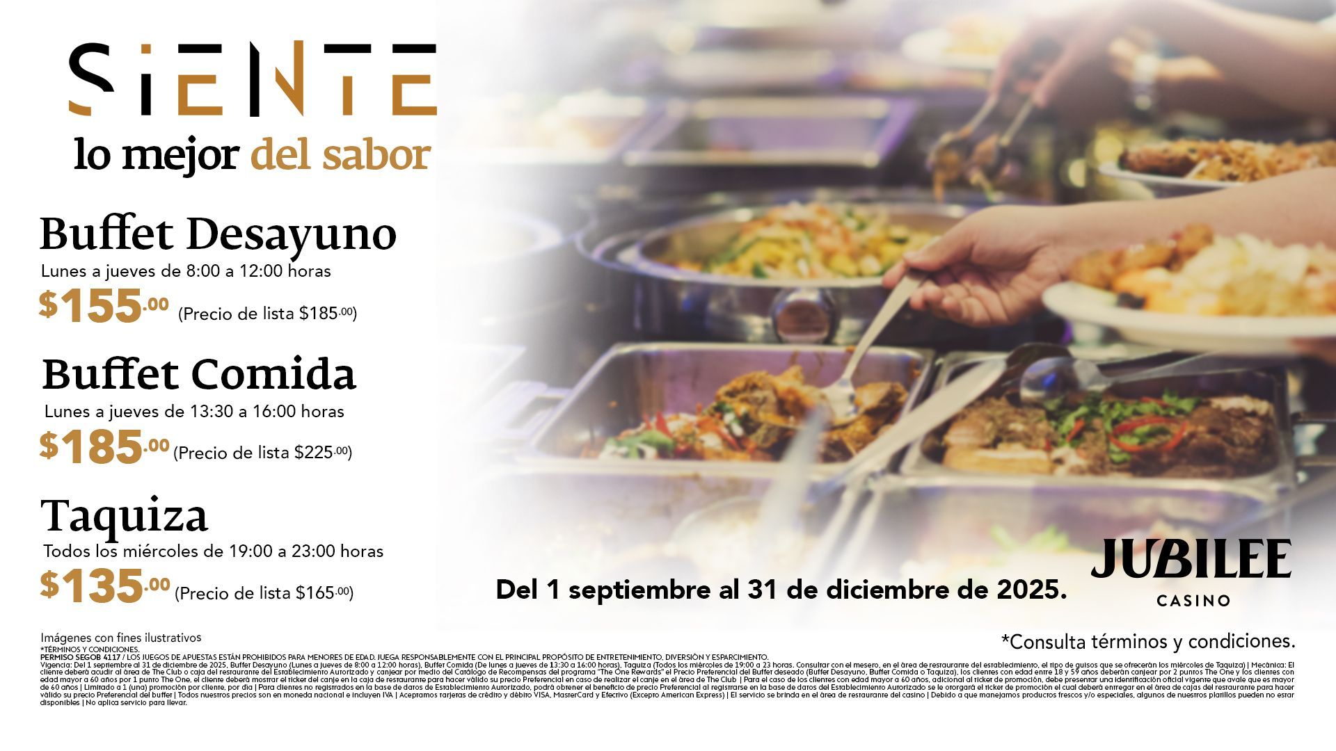 Buffets a precio preferencial