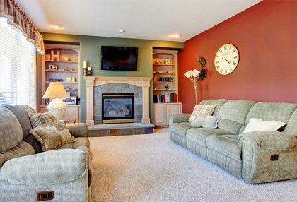 well-maintained living room