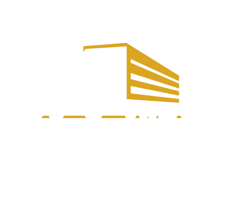 A white background with a yellow building icon on it.
