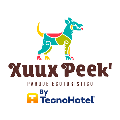 Un logotipo para Xuux Peek Parque Ecoturístico de Tecno Hotel