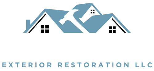 The blue and white color version logo of Renew Exterior Restoration in Pickerington, OH