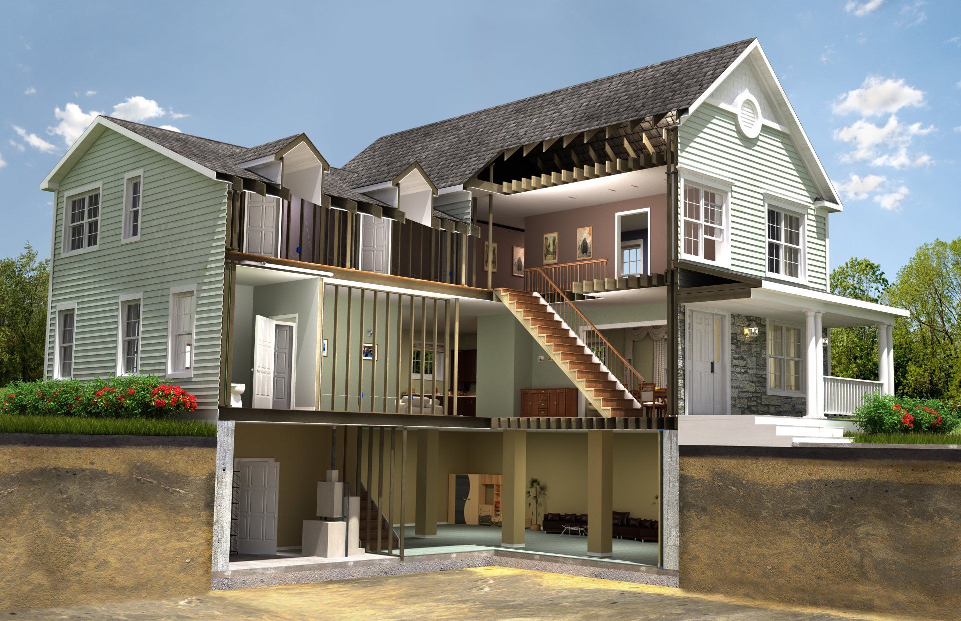 Maison avec sous-sol Zone