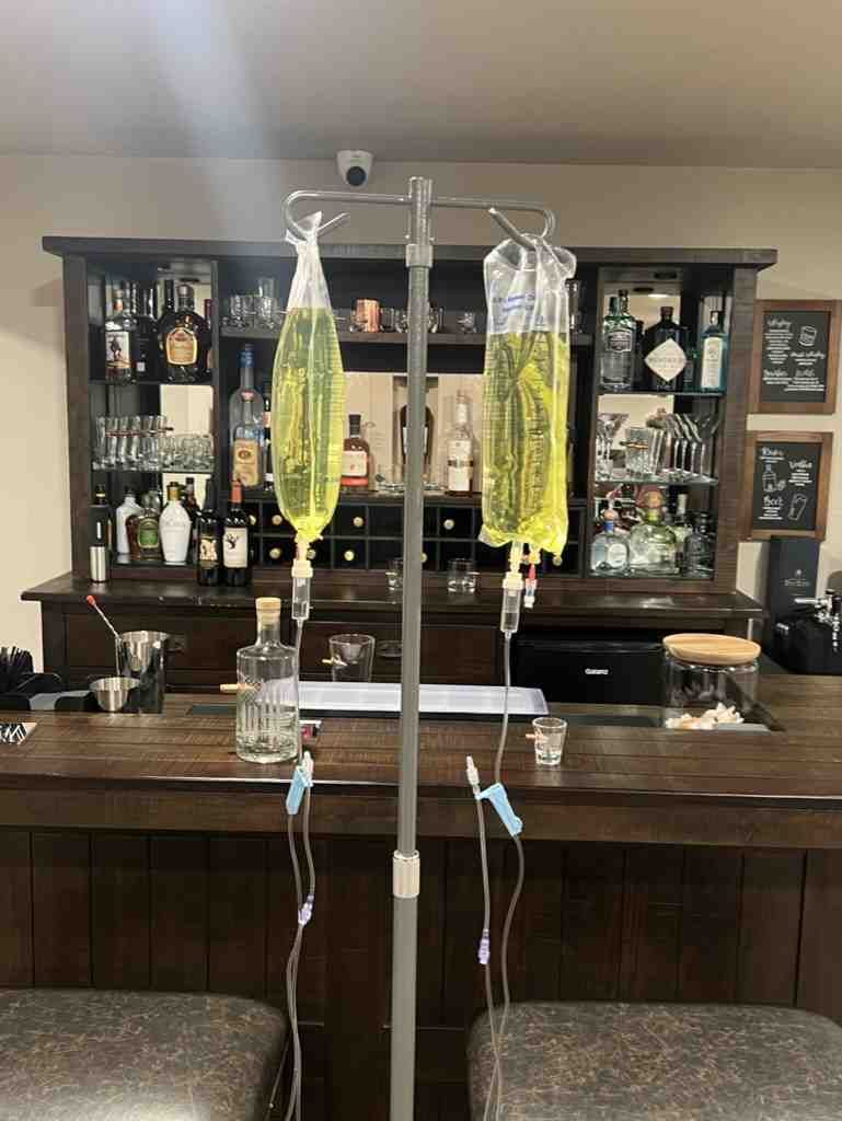 saline iv solution - saline iv bags hangover