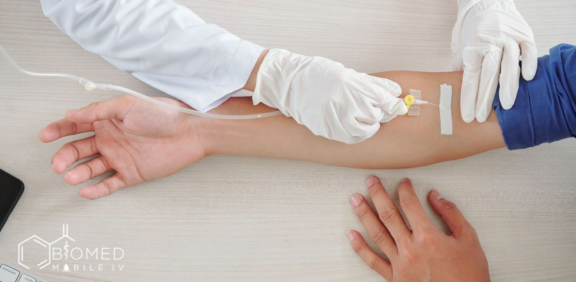 Nurse giving iv to a patient