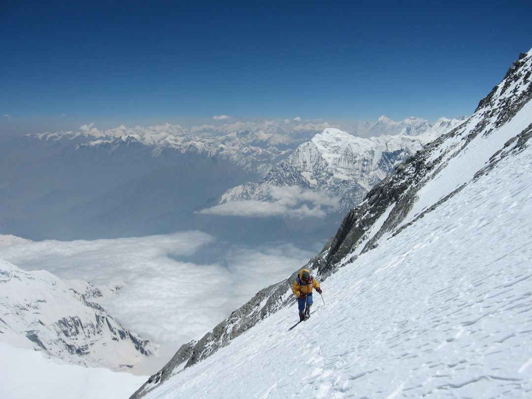 mountain climber at high altitude - altitude sickness iv