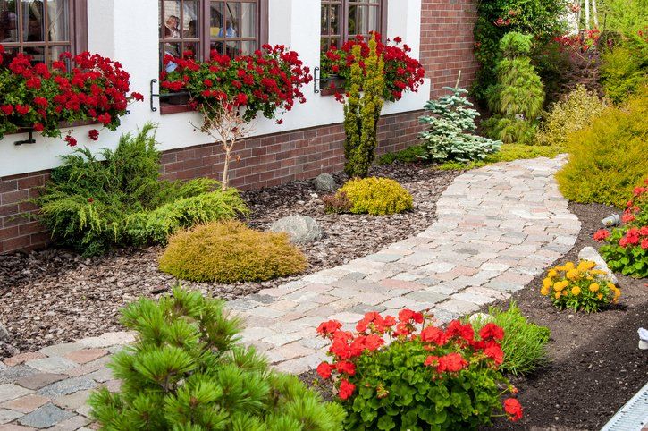 Lawn Maintenance — Brick Pathway in Louisville, KY
