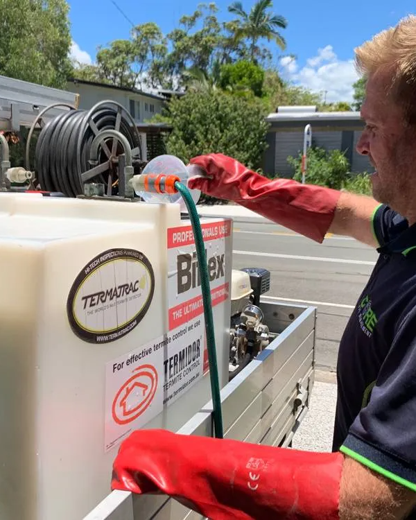 Pest Control Technician Using Specialised Equipment — Pest Management in Sippy Downs, QLD