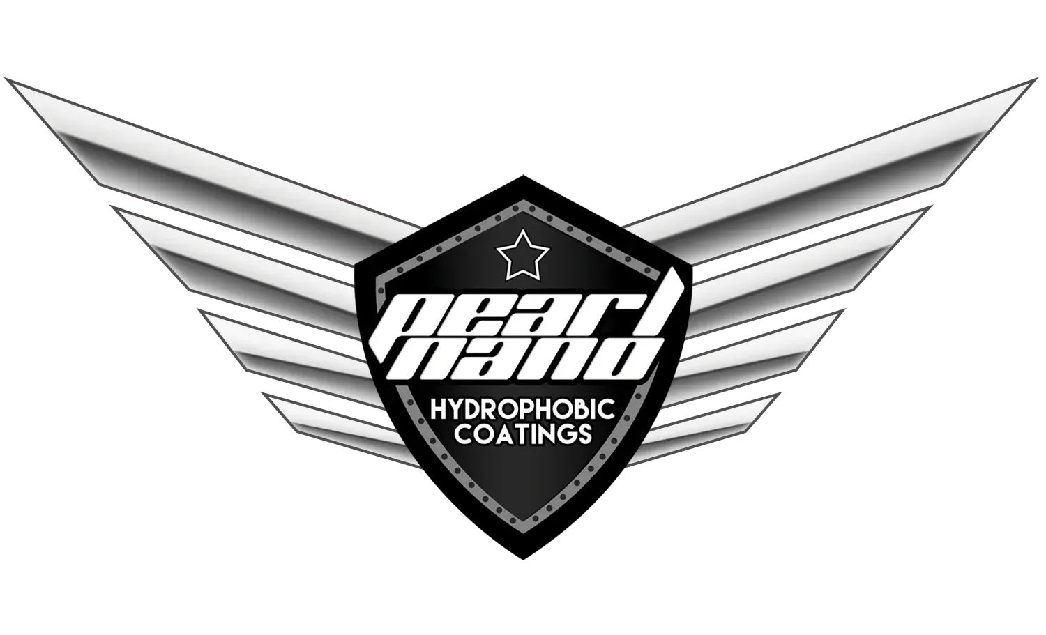 A black and white logo for reach hand hydrophobic coatings