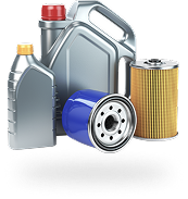 Motor oil containers and two car oil filters. | Michael's Auto Service