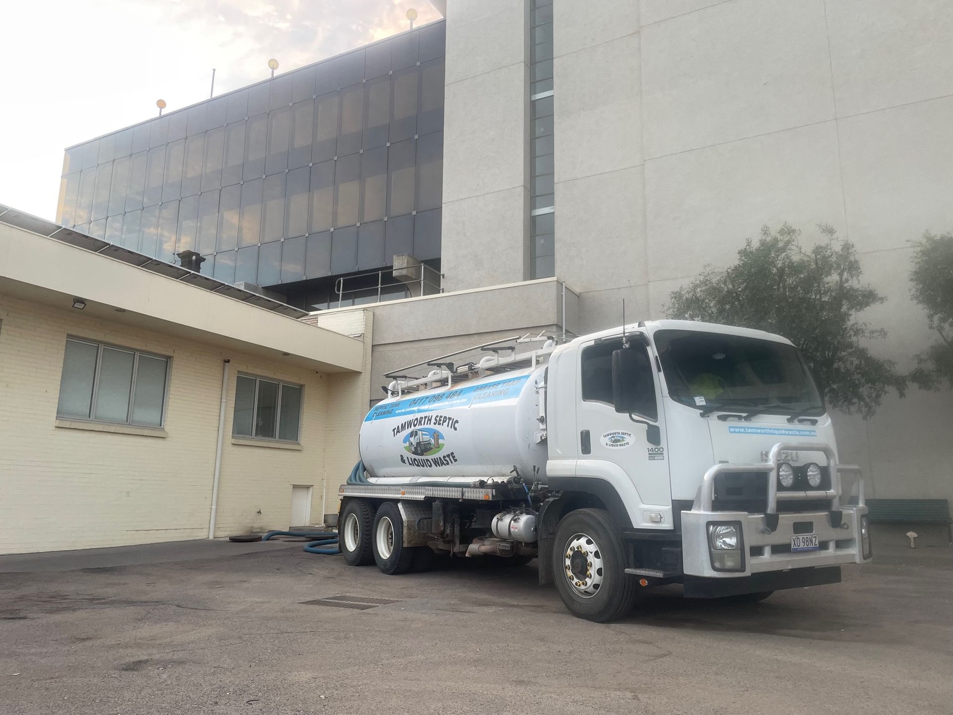 White Company Truck — Tamworth Septic & Liquid Waste in Duri NSW