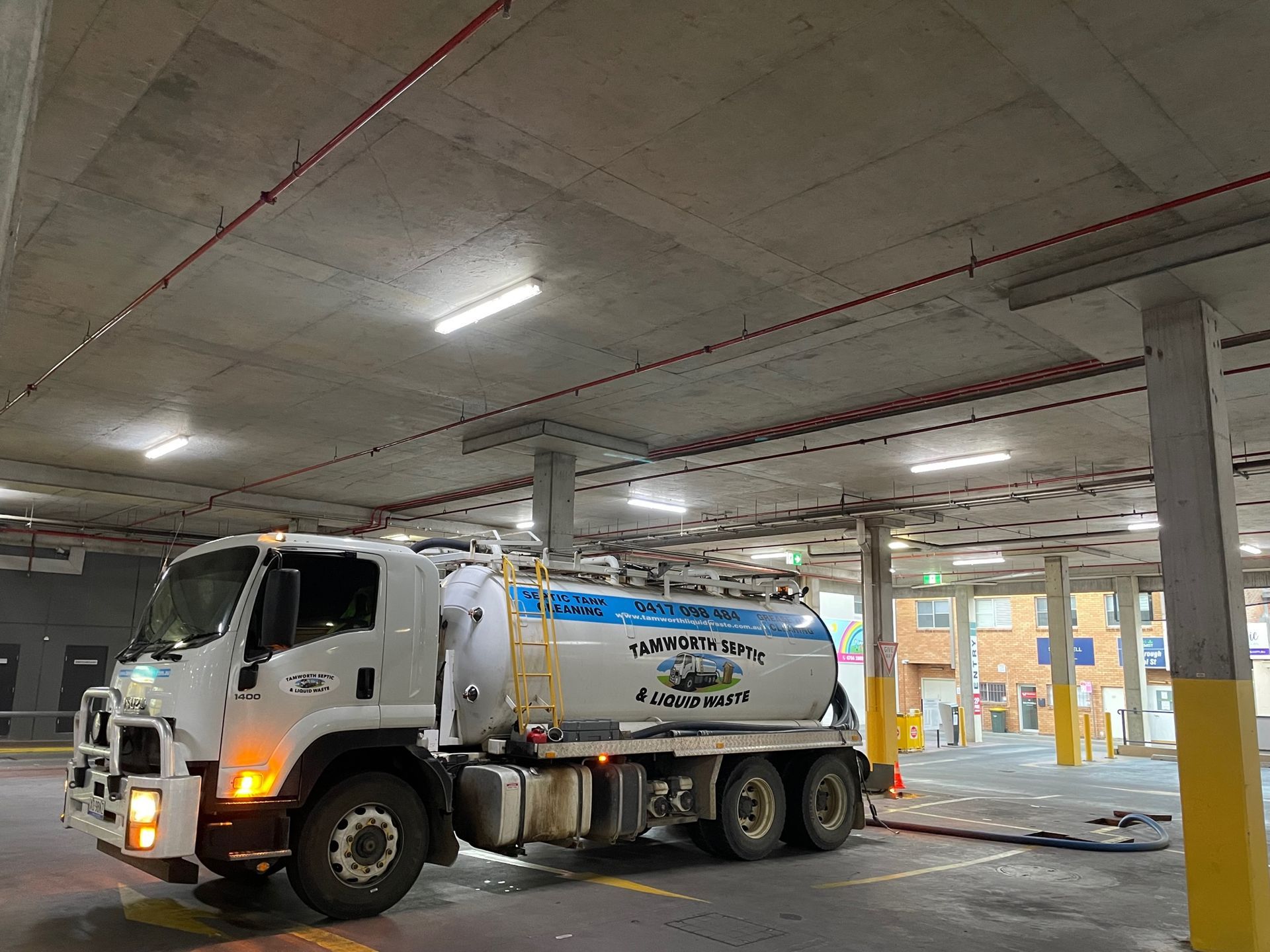 Company Truck Parked — Tamworth Septic & Liquid Waste in Duri NSW