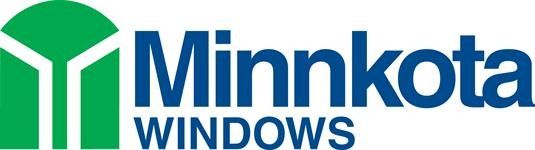 A green and blue logo for minnesota windows