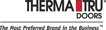 The logo for therma tru doors is the most preferred brand in the business
