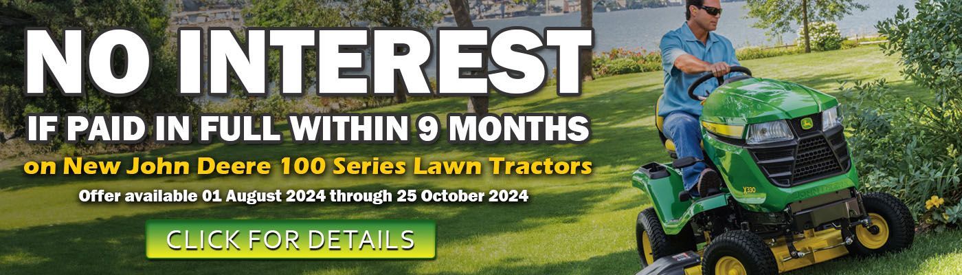 No Interest - New John Deere 100 Series Lawn Tractors