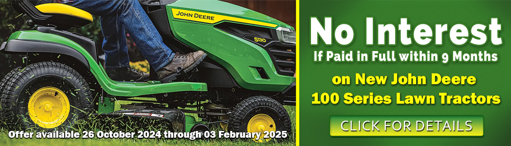 no interest 9 months Deere 100 series