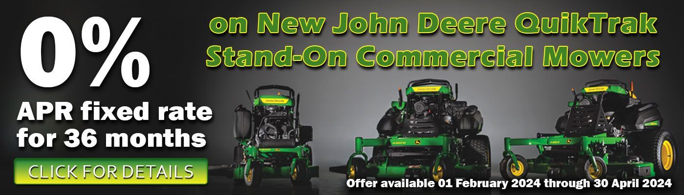 0% Fixed Rate on New QuikTrak Commercial Mowers