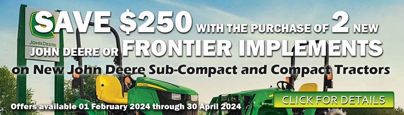 Save $250 on Frontier Implements