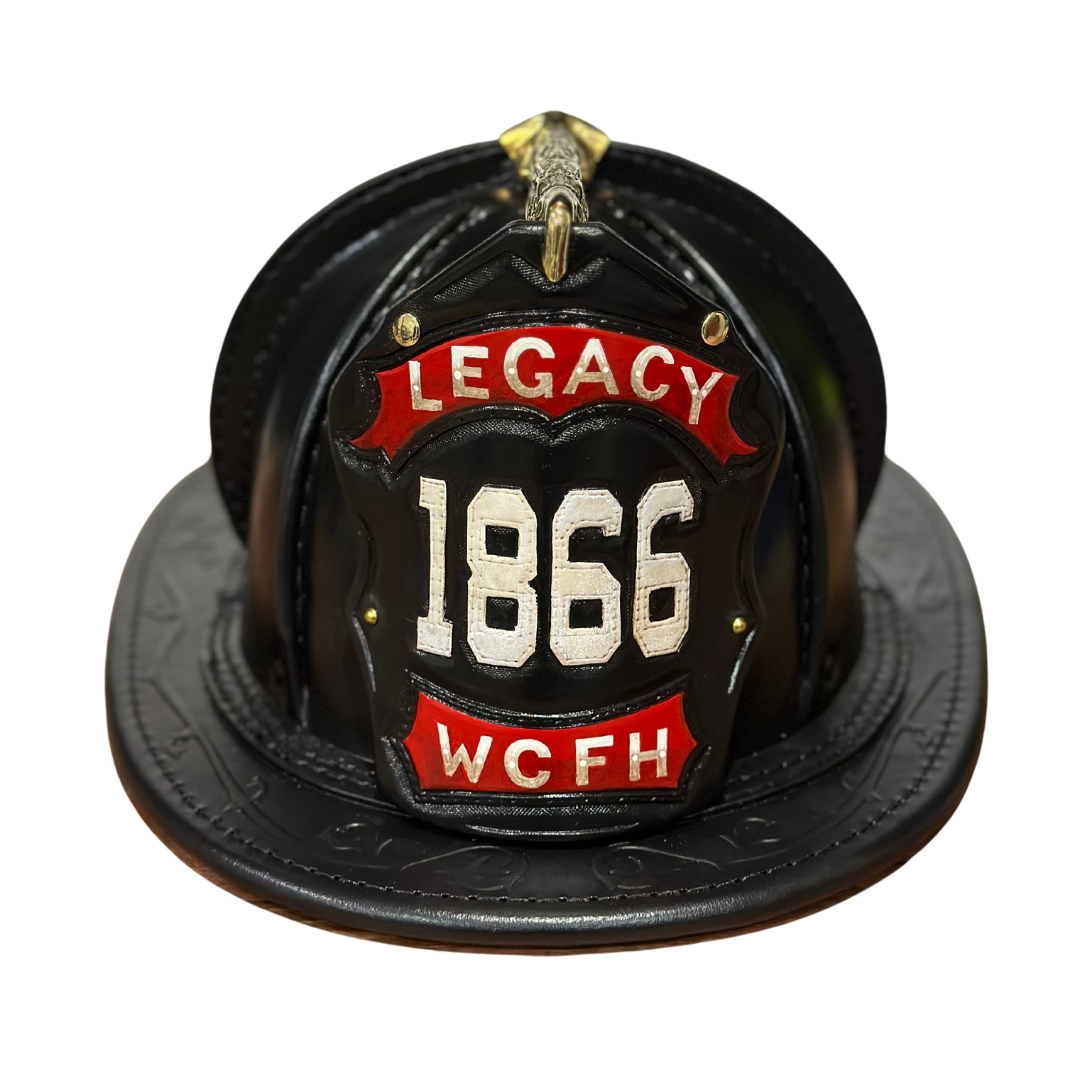 1866 Custom Helmet Front - West Coast Fire Helmets