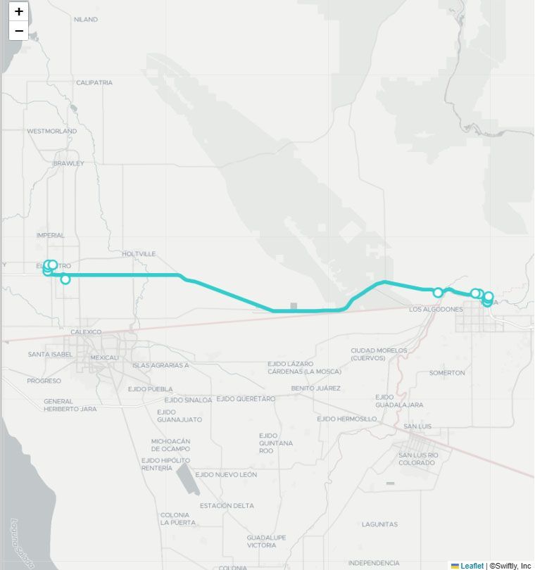 Turquoise 10 Route Map
