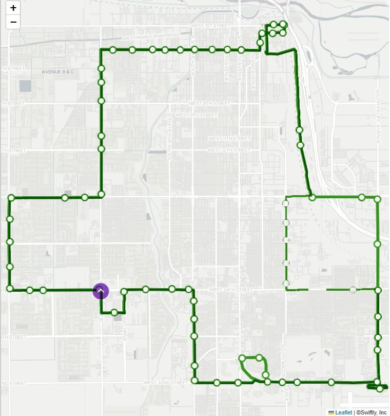 Green 4/4B Route Map