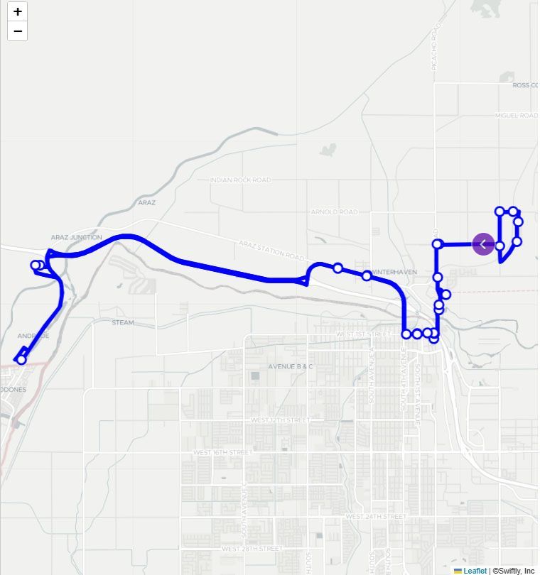Blue 5 Route Map