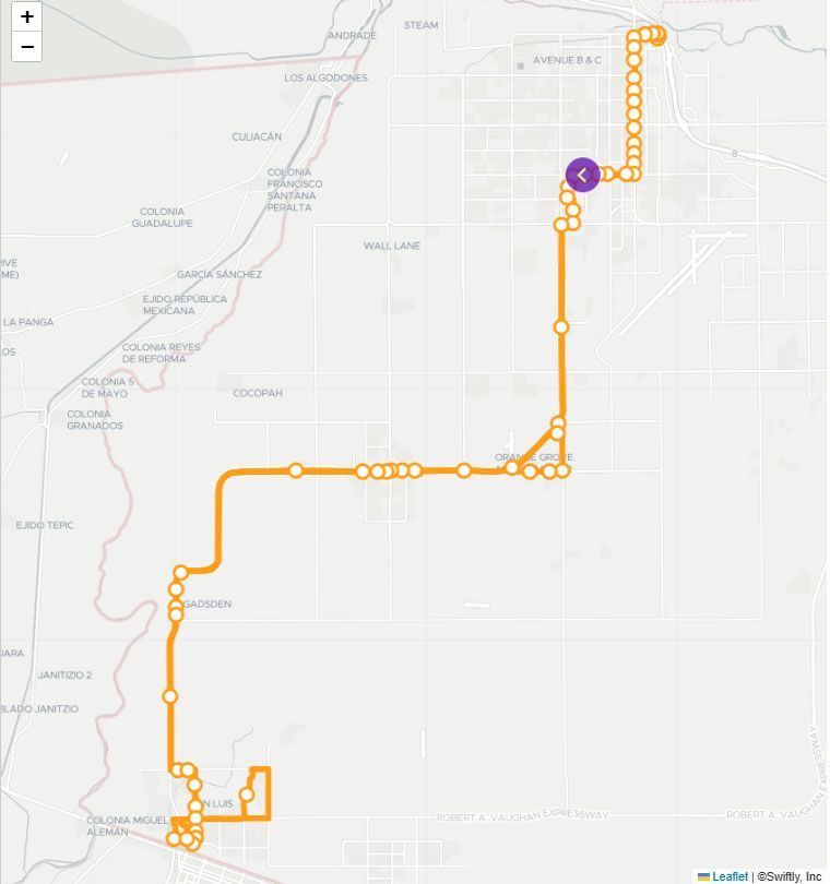 Yellow 95 Route Map