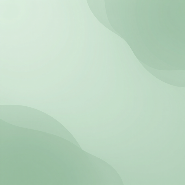 Abstract pale green gradient background with soft layered organic shapes in the corners