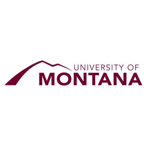 Maroon mountain range logo with 