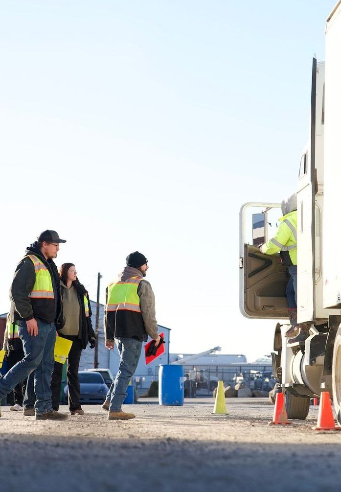 CDL students training