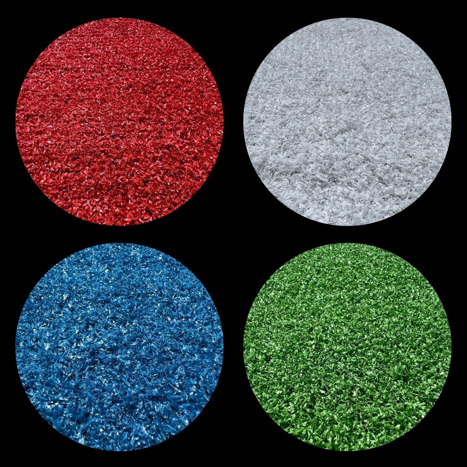 Las Vegas Event Flooring artificial turf samples showing the Malibu Turf selection.