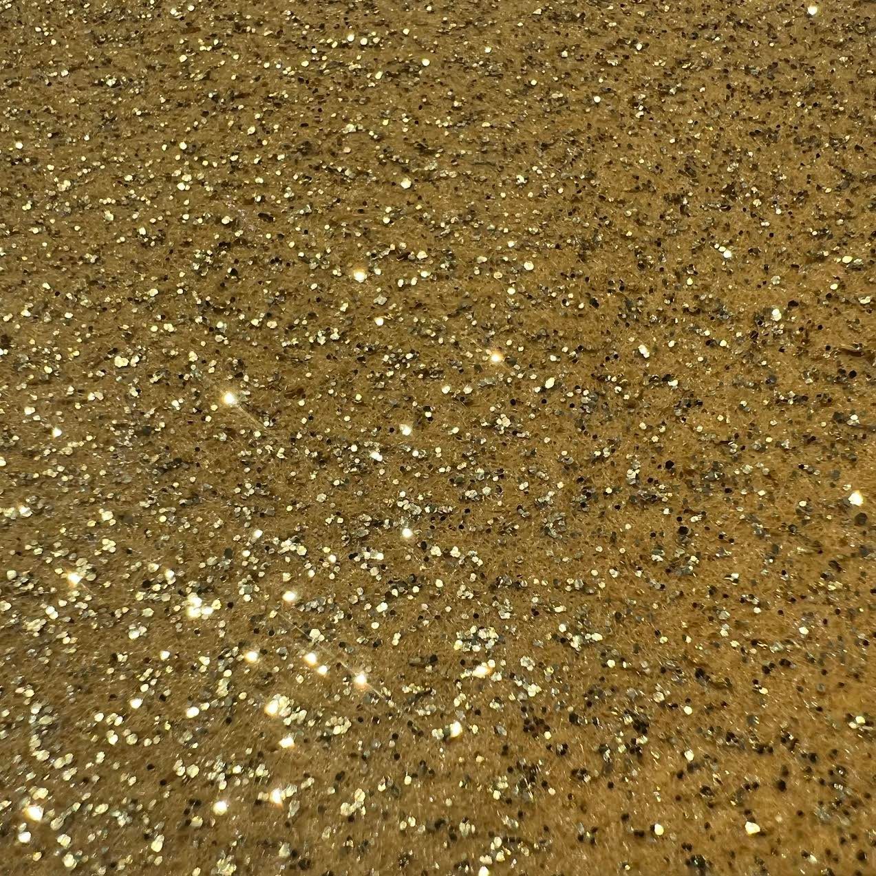 Las Vegas Event Flooring carpet samples showing the Glitter Magic Carpet model in the gold color.