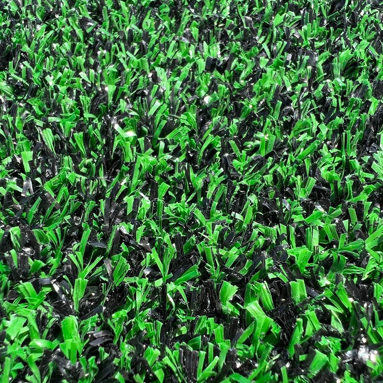 Las Vegas Event Flooring artificial turf samples showing the Show Turf selection in the green/black color.