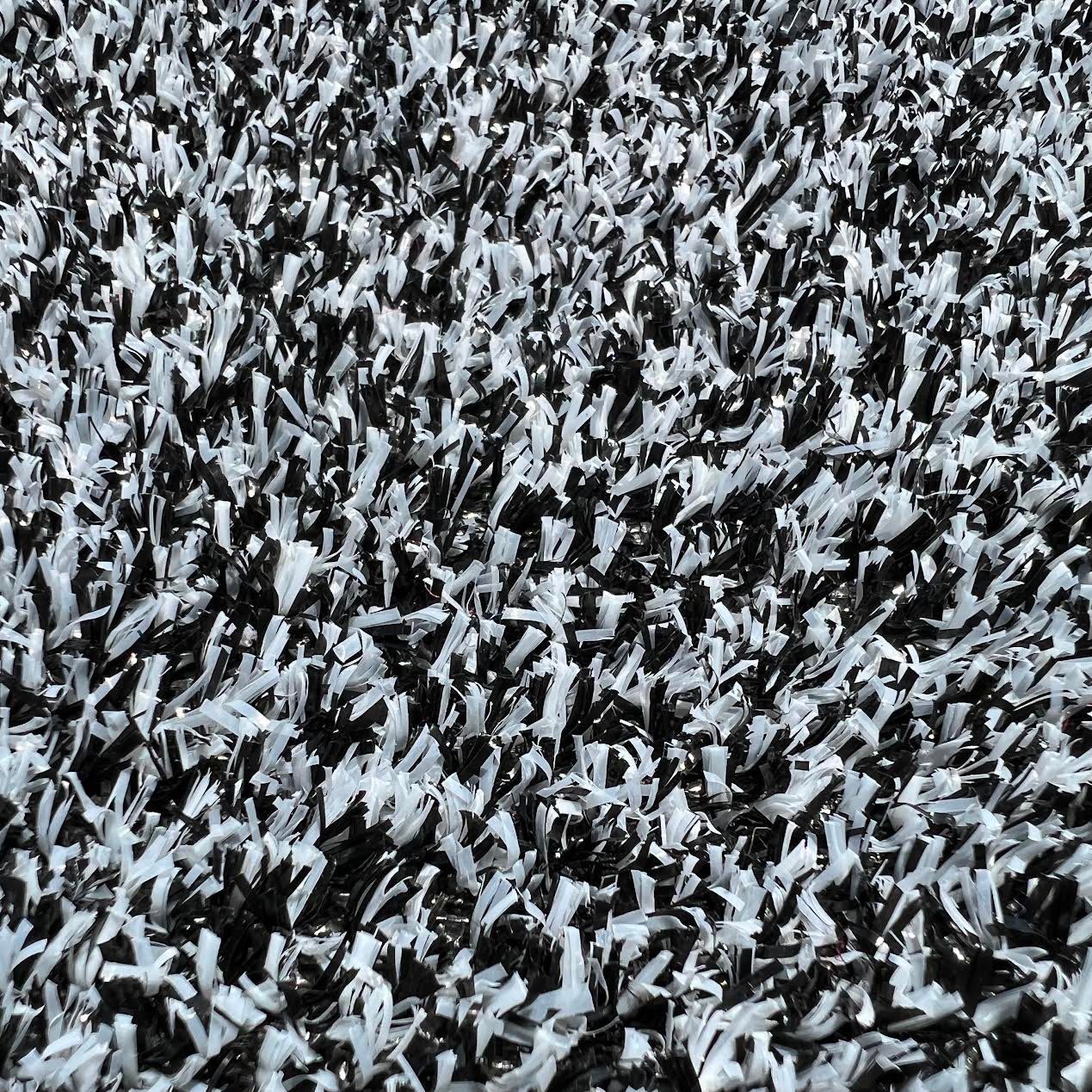 Las Vegas Event Flooring artificial turf samples showing the Show Turf selection in the grey/black color.