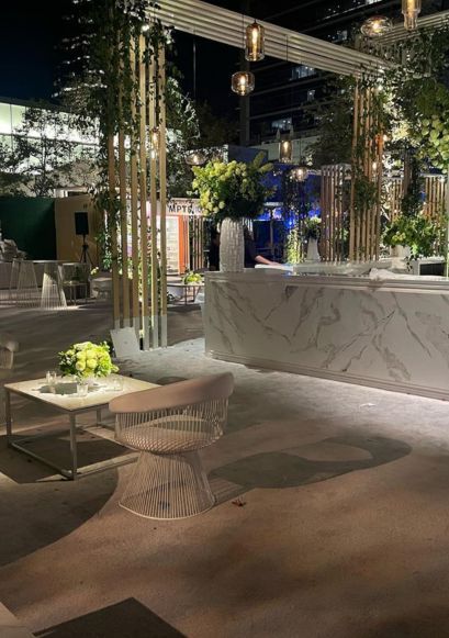 Las Vegas Event Flooring sample portfolio showing flooring near bar.