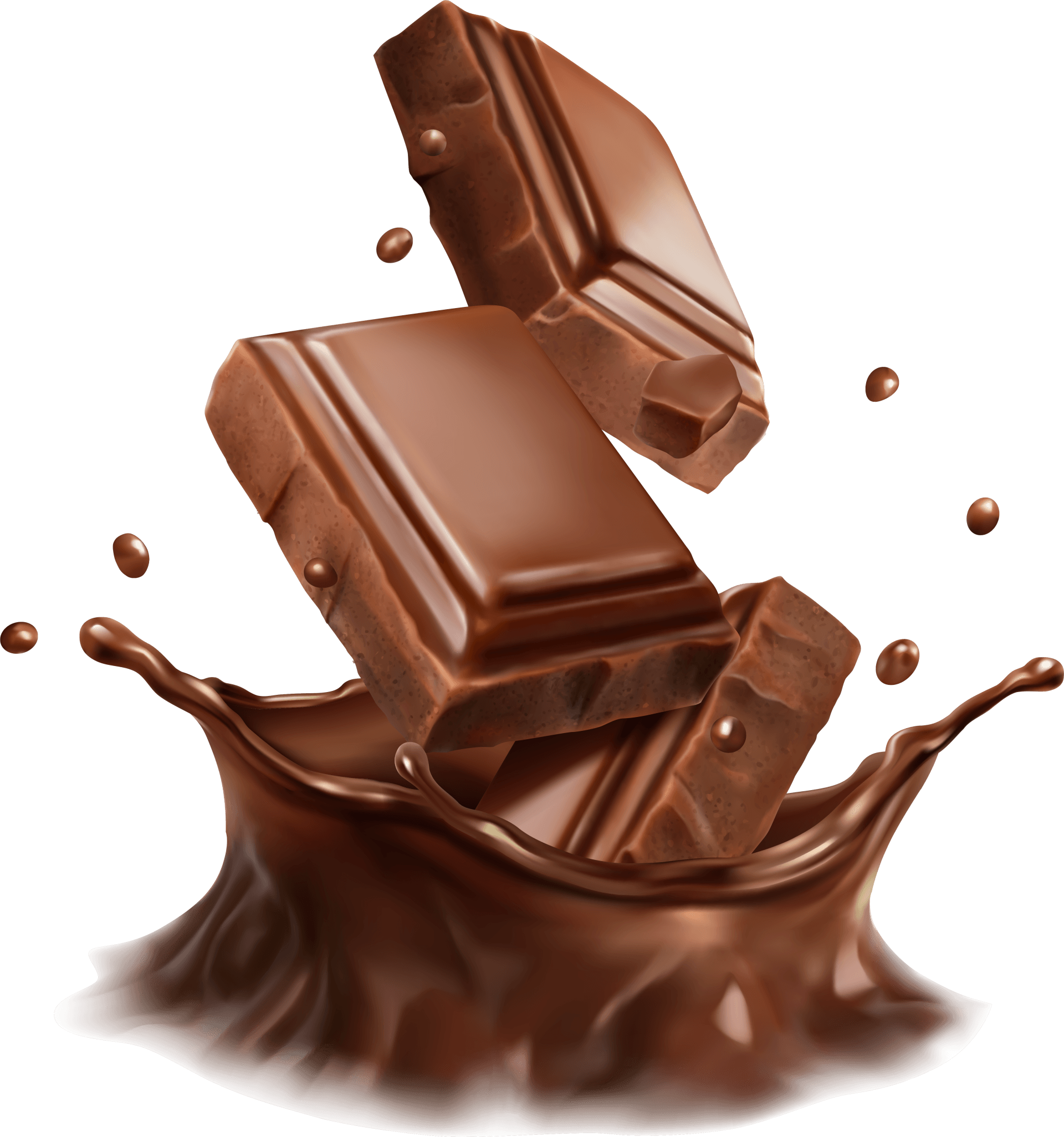 cocoa or coffee, pieces of chocolate bar, crown