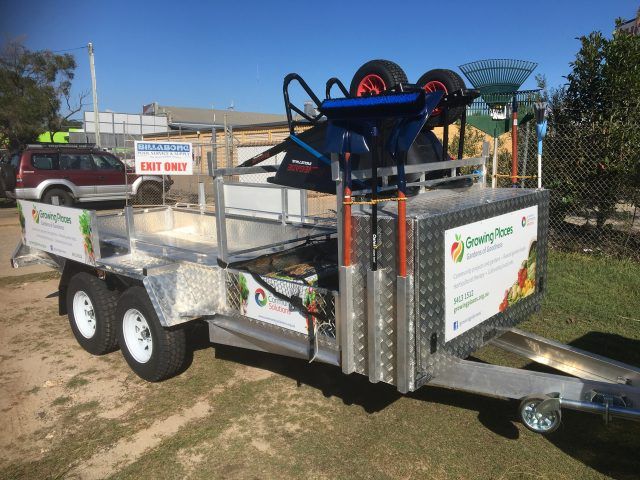 Builder Trailer With Gardening Tools — Trailers on the Sunshine Coast