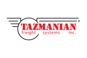 A logo for tasmanian freight systems inc.