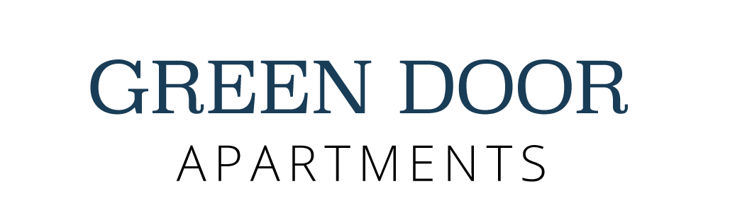 Green Door Apartments logo - header, go to homepage