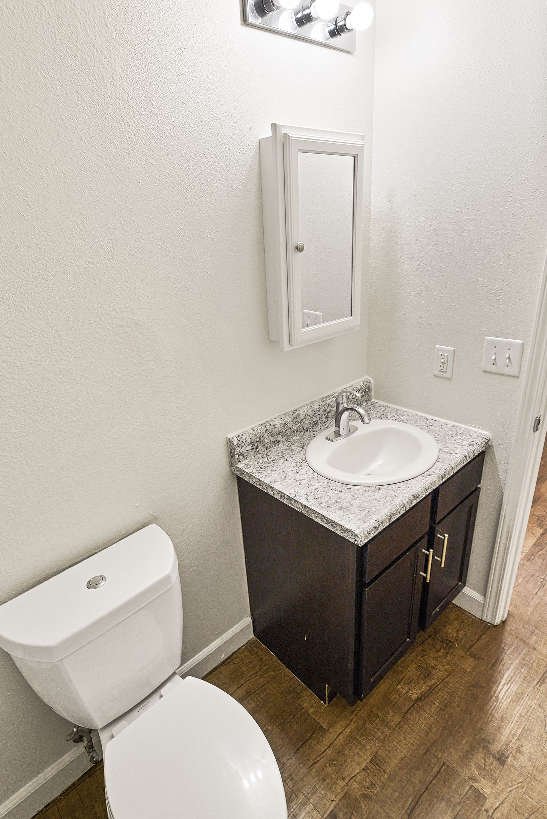 bathroom at green door