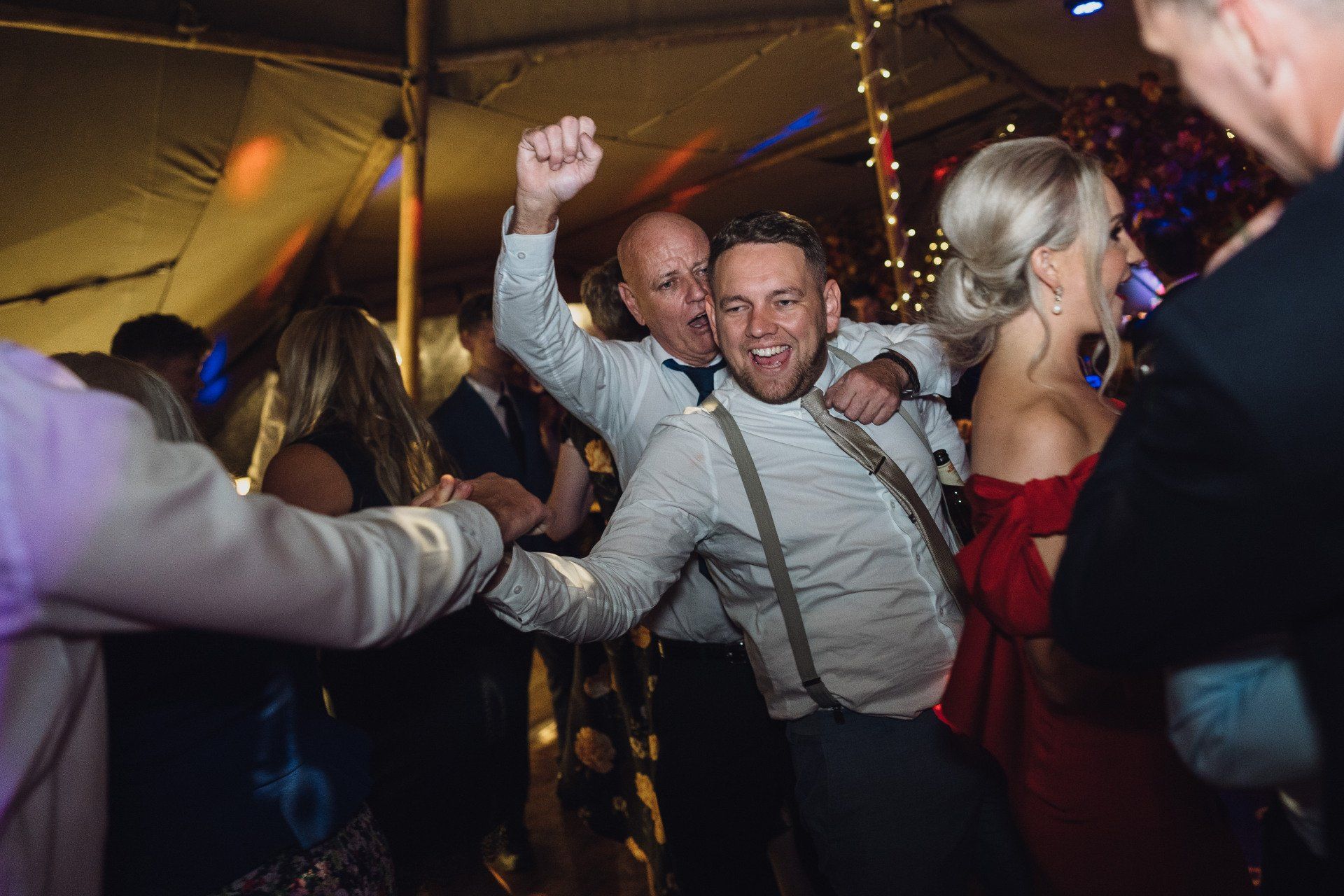 SpectrumDJ entertaining the crowd at the tipi wedding