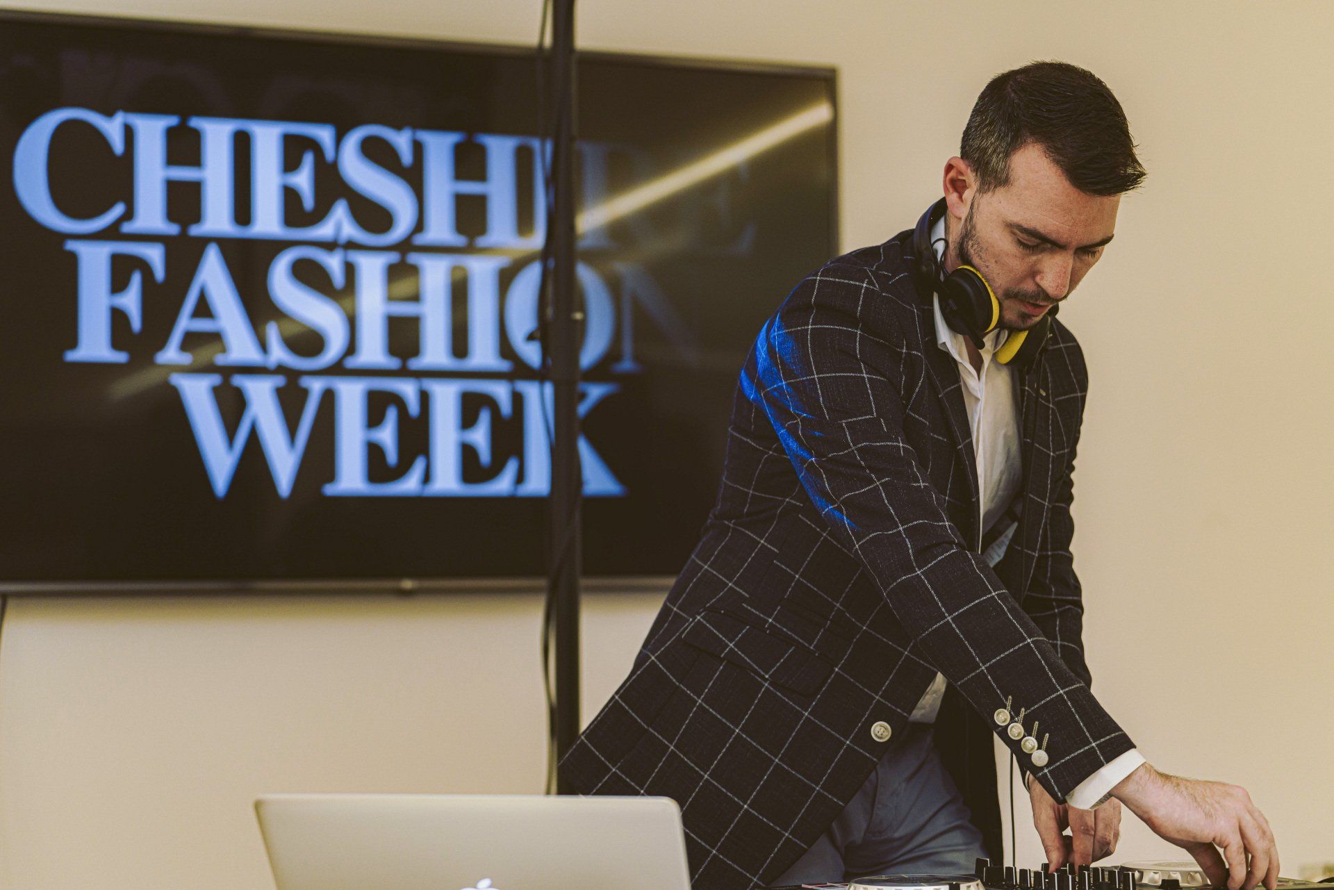 SpectrumDJ hosting the catwalk for Cheshire Fashion Week at Inchcape JLR