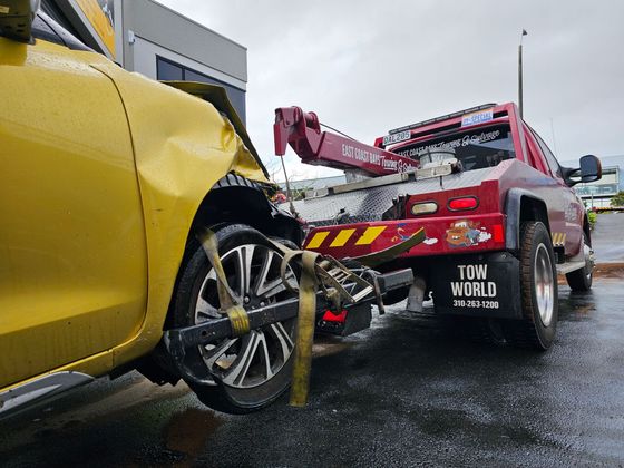 Tractor on the towing vehicle