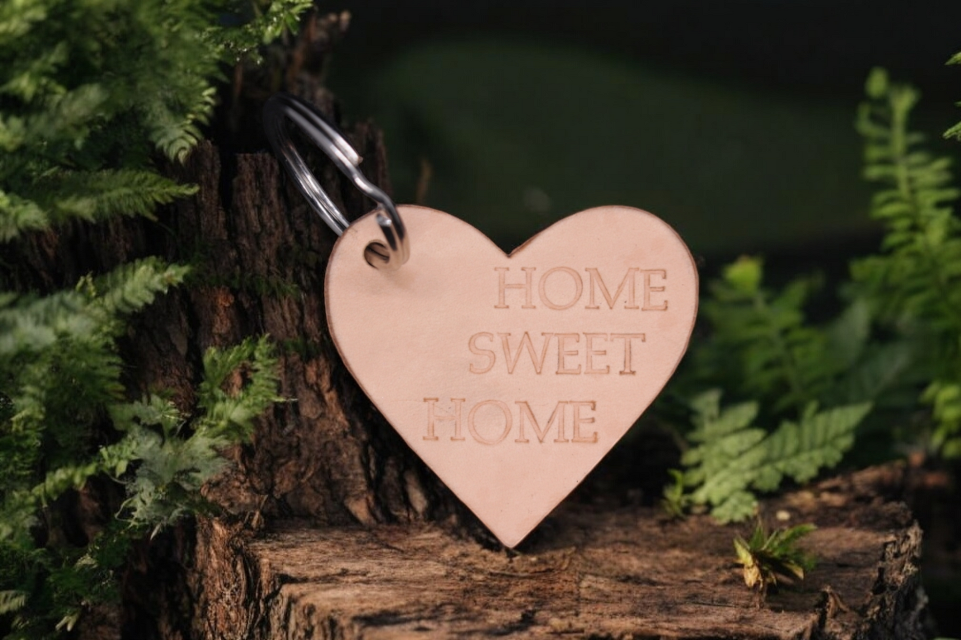 Hartvormige sleutelhanger met de tekst 