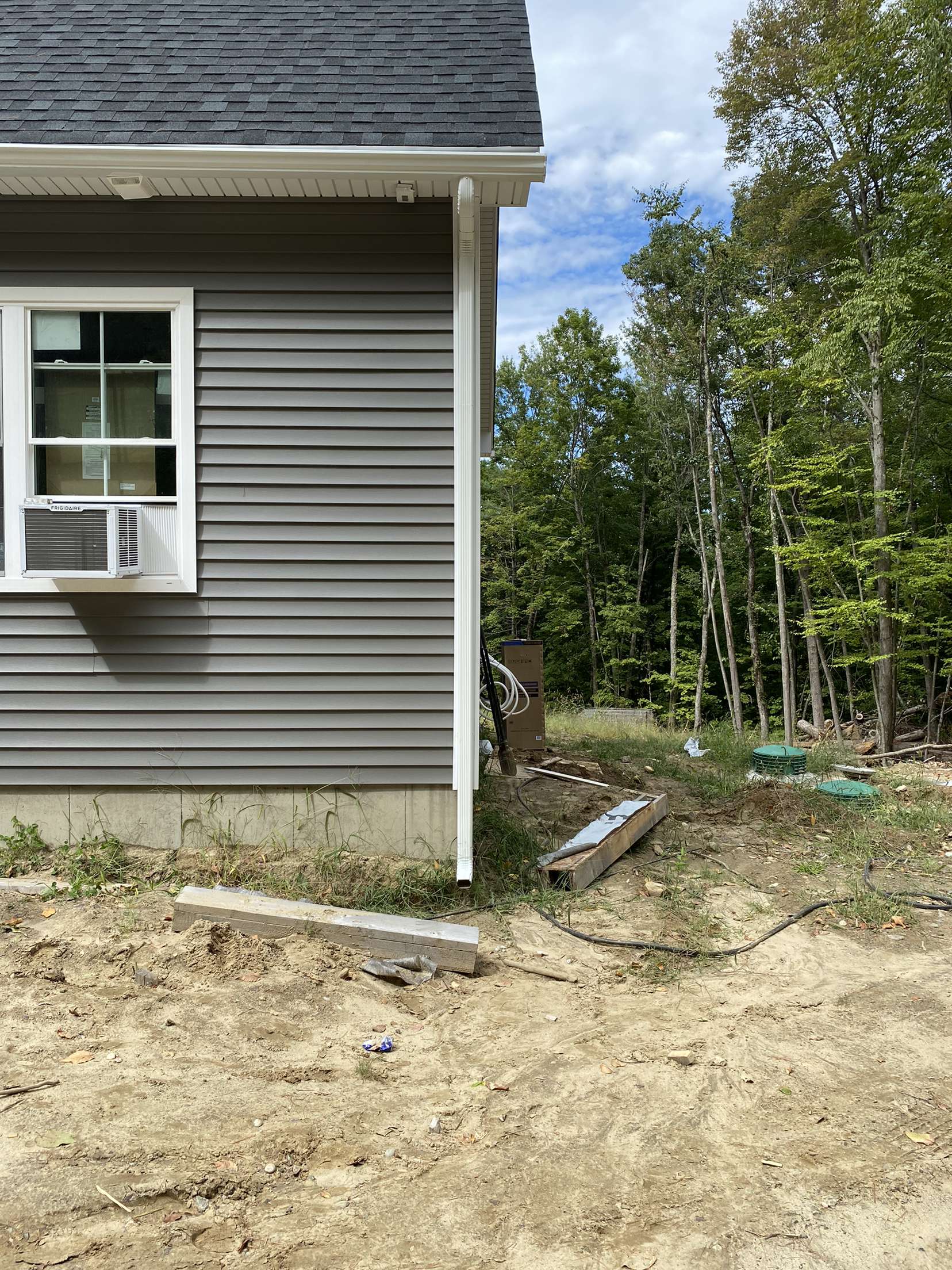 Westfield residential home makeover with brand new aluminum downspout.