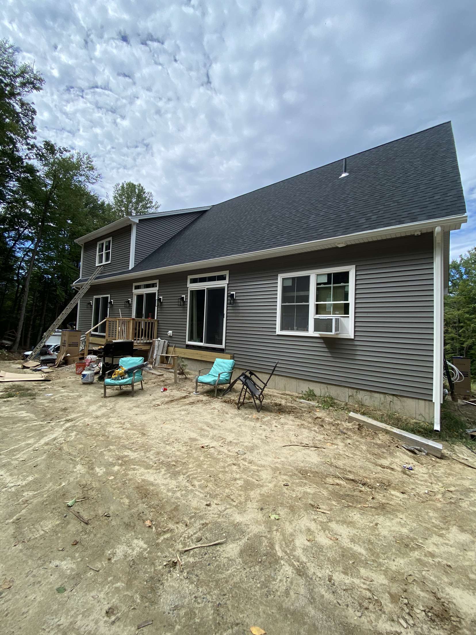 Westfield residential home makeover with brand new gutters and downspout.