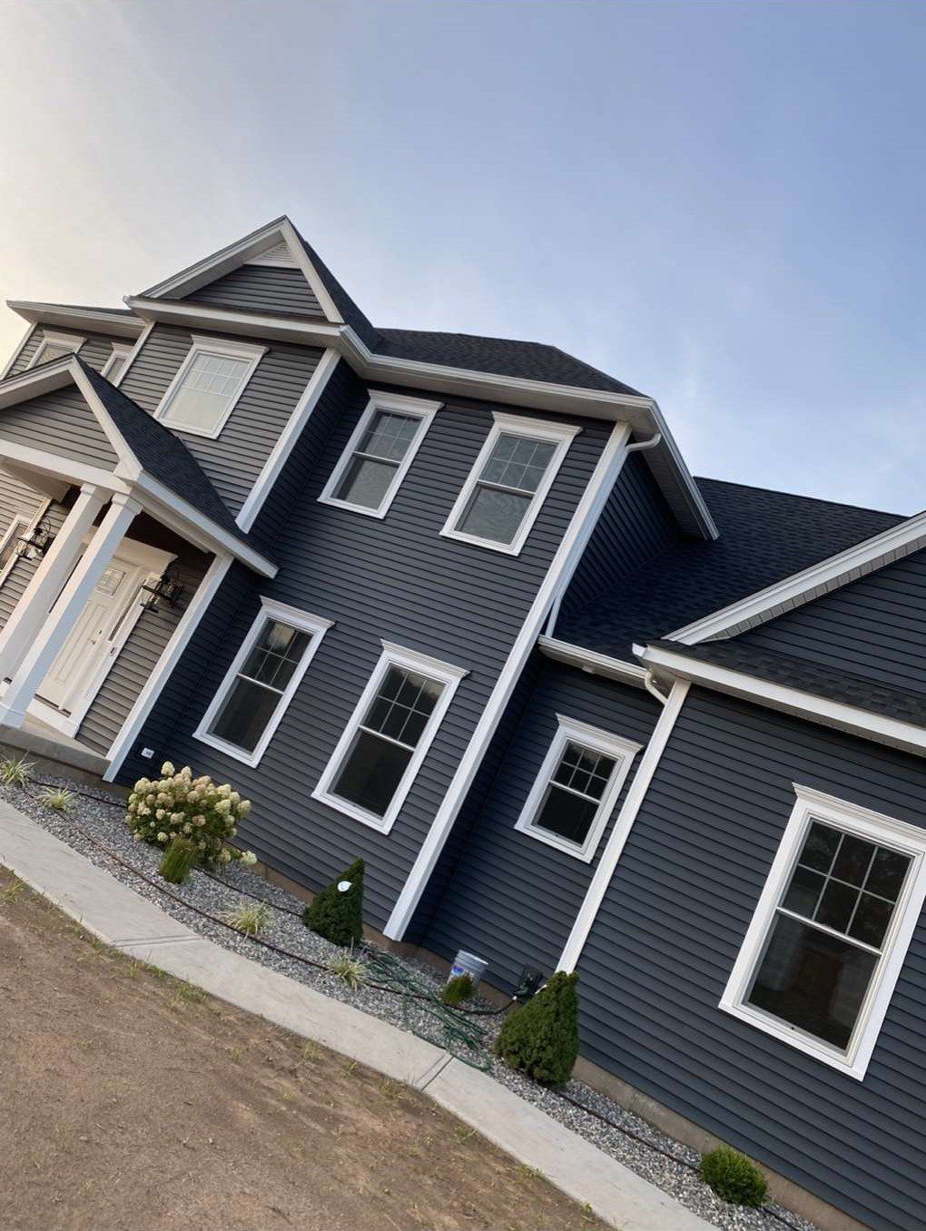 New construction home in Southwick, MA received the ProMax Gutter special.