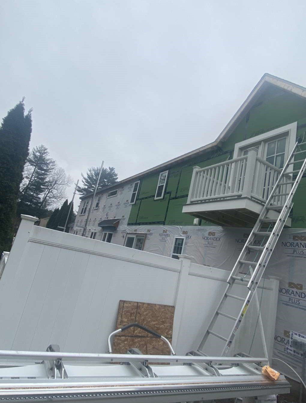 New home construction receiving our new seamless K-style gutters.