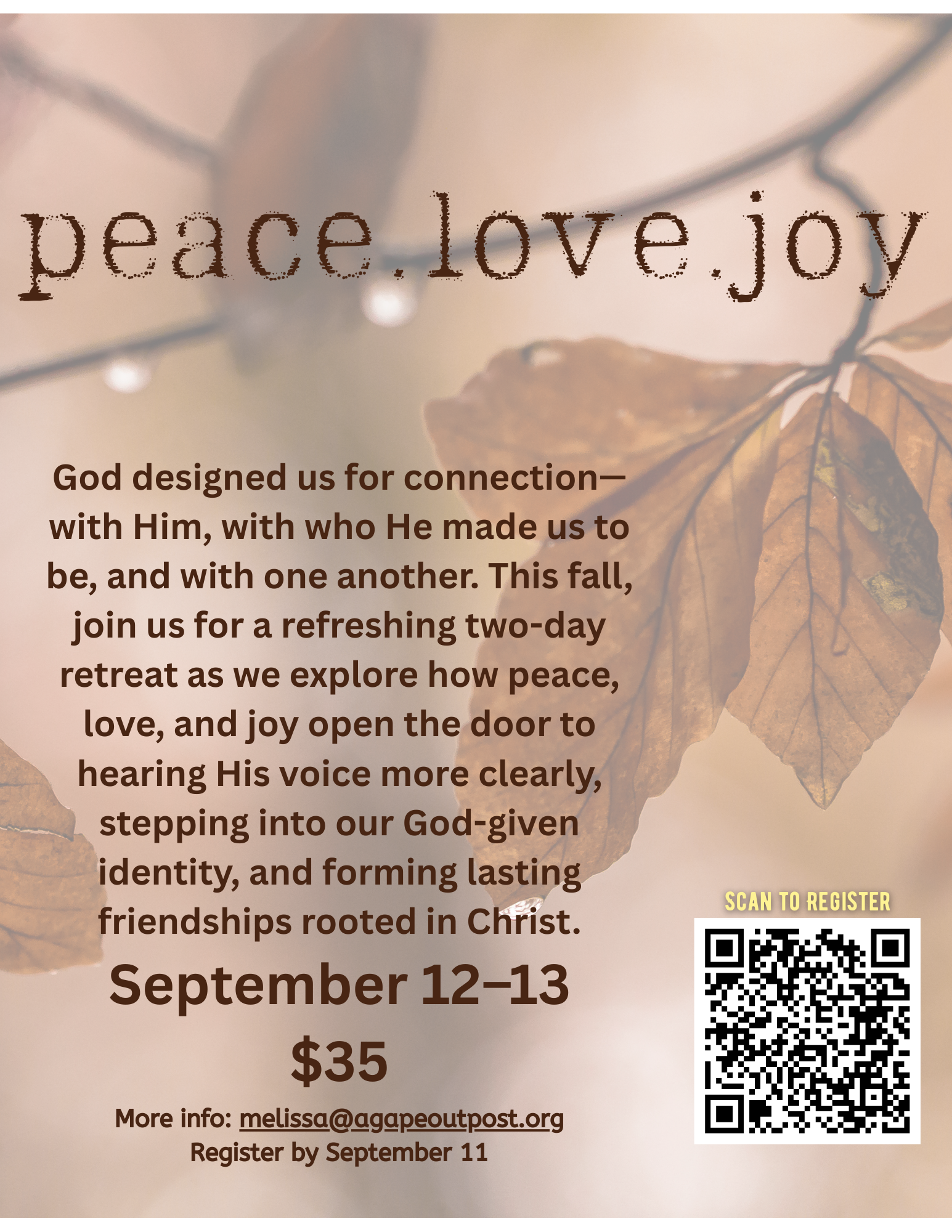 25 fall womens retreat